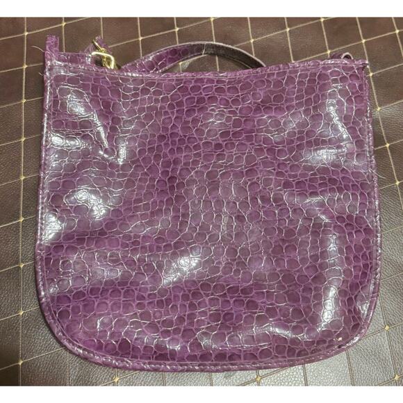Gianni Bini Large Purple Leather Bag - Picture 11 of 16